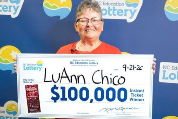 Davidson County Woman Wins $100,000 Prize for a Second Time on the Same Scratch-Off